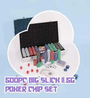 500pc big slick 11 5 g poker chip set