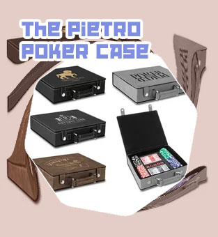Leather case poker set